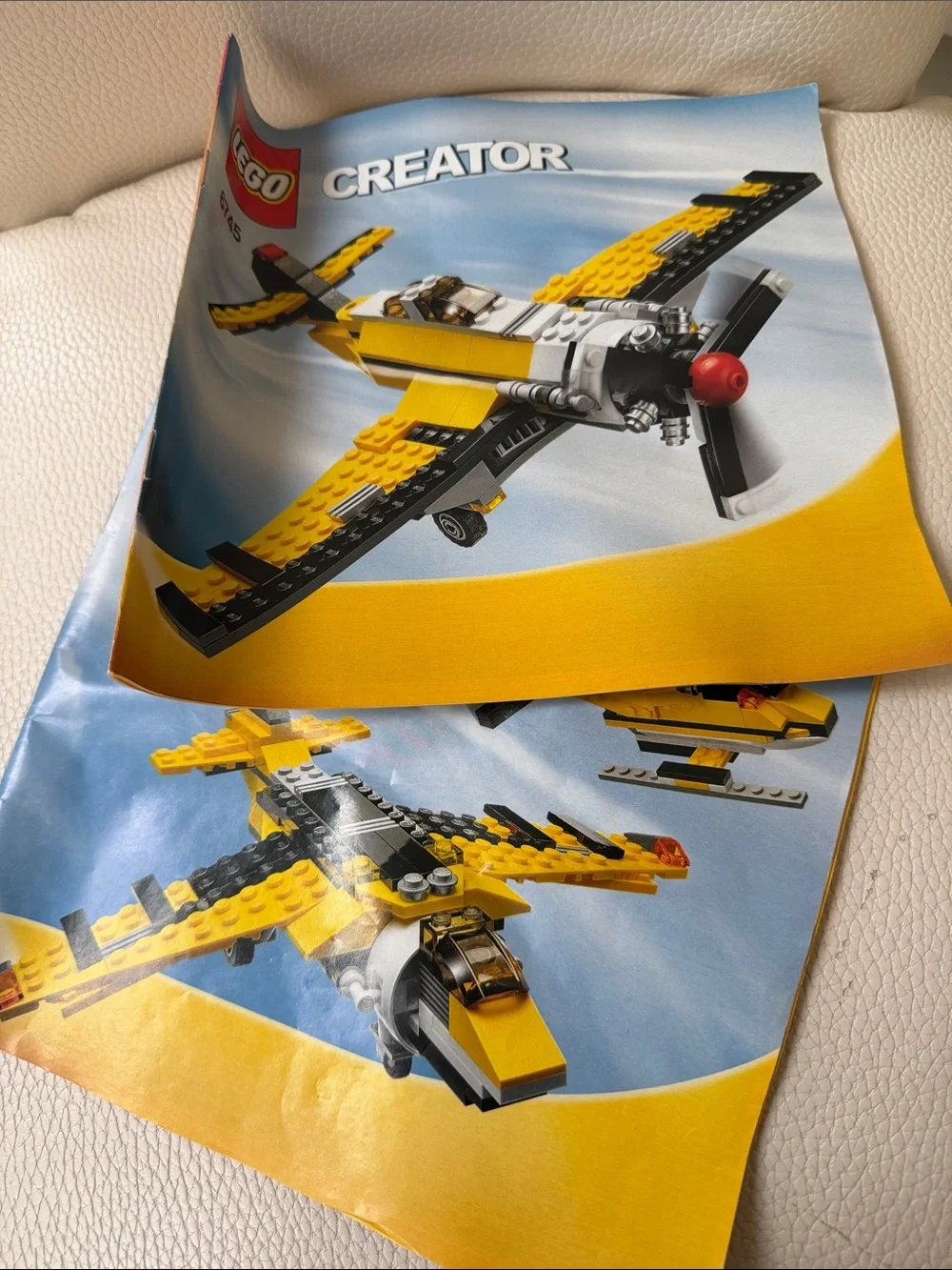 Lego Creator Yellow and Black Airplane & Helicopter Models (6745) EUC